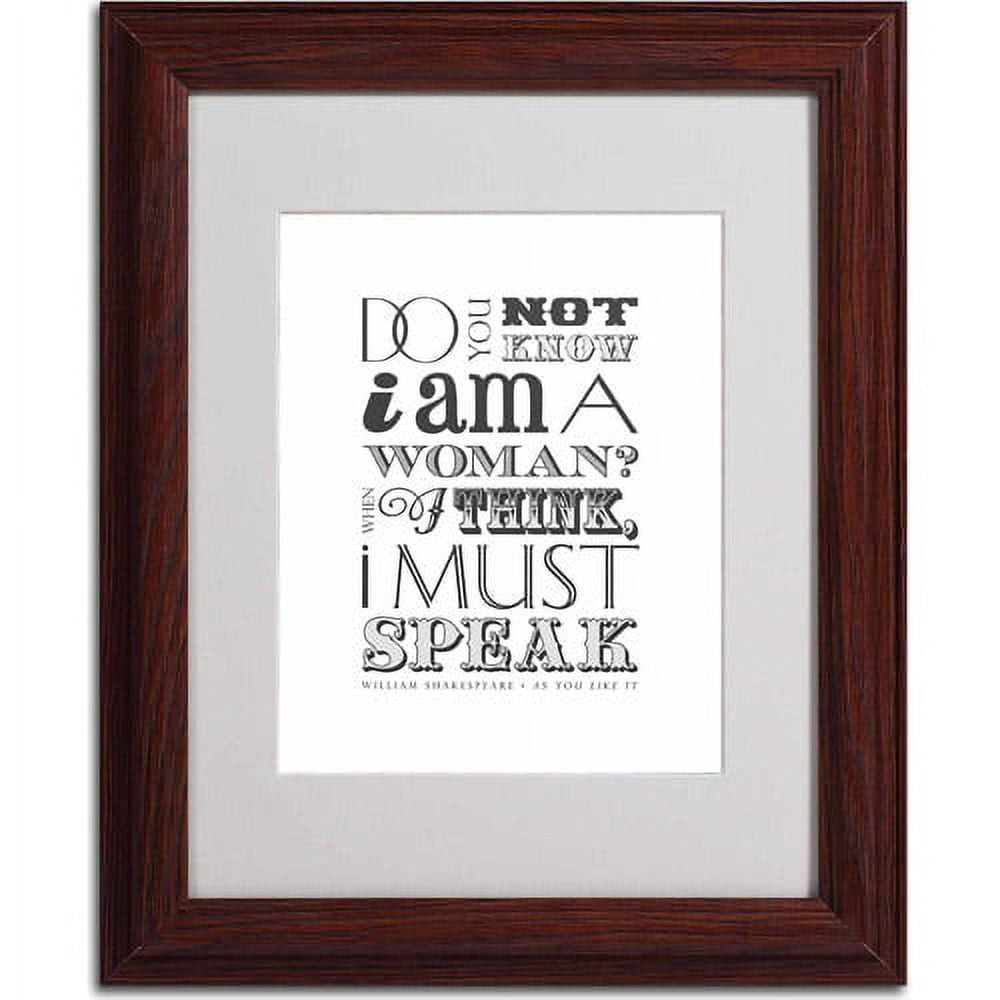 Trademark Fine Art "Women Must Speak II" Canvas Art by Megan Romo, Wood Frame