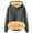 Grey, variant on Women's Sherpa Lined Pullover Hoodie, Winter Warm Long Sleeve Casual Sweatshirt, Solid Color Hooded Top Yellow,XXXXL