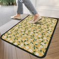 thumbnail image 4 of White Flower Leaves Yellow Pattern Door Rugs,Washable Non Slip Door Mats Indoor,Decorative Door Mats,Entry Mat Indoor for Entrance,Bedroom,Kitchen,Bathroom,30"x17", 4 of 6