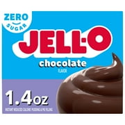 Jell-O Chocolate Flavor Zero Sugar Instant Reduced Calorie Pudding & Pie Filling Mix, 1.4 oz Box