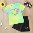 thumbnail image 2 of Girls Summer Outfits 2 Piece Sets Short Sleeve Shirts Shorts Set Kids Clothes Kaprioy Baby Clothes for Girls, 2 of 4