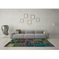 thumbnail image 3 of Ahgly Company Indoor Rectangle Oriental Light Blue Modern Area Rugs, 2' x 3', 3 of 4