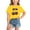 P934 Yellow, variant on Tfken Girls Soft Comfy Tops Holiday Daily Wear Short Sleeve Tees Tshirts Graphic Print T-Shirts Fashion Toddler Classic Clothes Size 2-4 Years