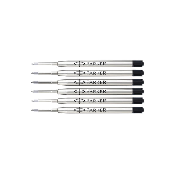 Recargas de Bolígrafo Parker S0406280 Tinta Negra Fina Paquete de 6