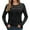 Black, variant on T-Shirts for Women Casual Tops for Women Fall Casual Ribbed Pullover Loose Hollow Out Long Sleeve T Shirt