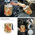 thumbnail image 6 of Yuyamidu 14 Pack Hippie Flower Car Seat Cover Set for Women Steering Wheel Cover Seat Belt Pad Garbage Bag Rearview Mirror Cover Armrest Seat Box Cover Handbrake Cover Set Car Coasters, 6 of 7