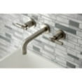 thumbnail image 2 of Kingston Brass KS8128ML Milano 2-Handle 8 in. Wall Mount Bathroom Faucet, Brushed Nickel, 2 of 5