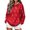 Red, variant on Hoodies for Women Halloween Graphic Letter Print Sweatshirt Cozy Long Sleeve Pullover Tops for Fall Holiday Season