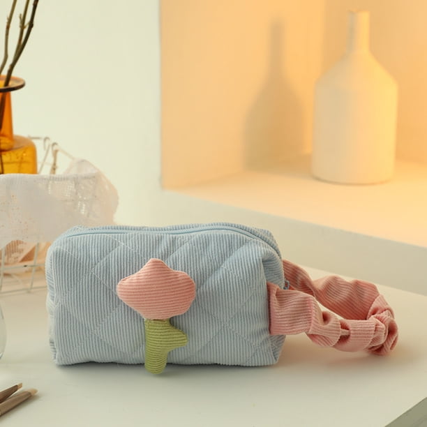 Bolsa de maquillaje de gran capacidad con caja de almacenamiento para artículos de aseo - Bolsa organizadora cosmética de 20x12,5x8cm para viajes y uso diario