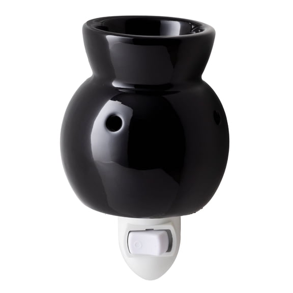 Mainstays Contemporary Bubble Pluggable Wax Melt Warmer, Rich Black Gloss Finish