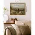thumbnail image 5 of Drsoum Vintage Village Pathway with Sheep Wall Art 11x14in Natural Framed Prints Classic Retro Farmhouse Rustic Decorations for Living Room Bedroom, 5 of 6