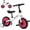 Pink-White, variant on Ubravoo Fit 'n Joy Toddler Balance Bike,4-in-1 Starter Kids Training Bicycle,Rear Single Rod,Blue