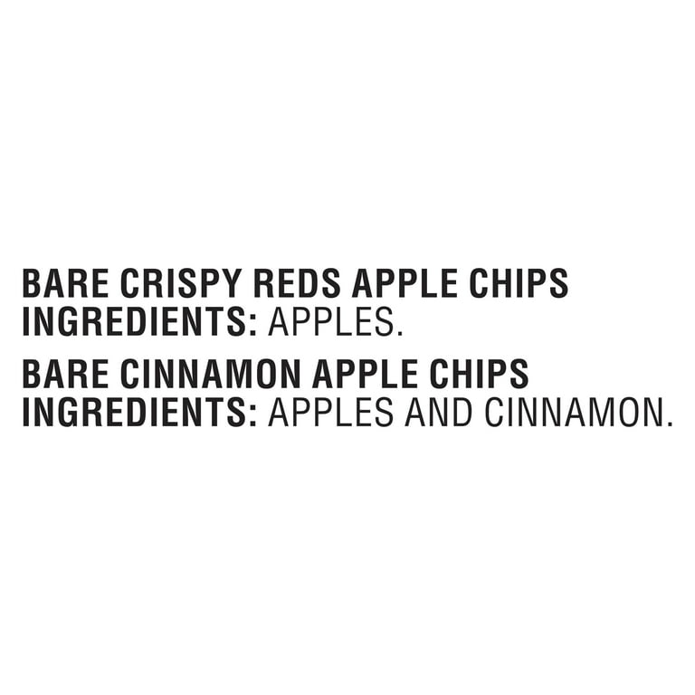 Bare Baked Crunchy Apple Chips, Banana Chips, and Coconut Chips, Variety  Pack, Gluten Free, 6 Count