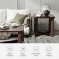 thumbnail image 6 of 24" Soild Wood End Tables Square Modern Side Table Natural Walnut, 6 of 7
