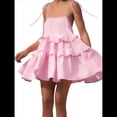 thumbnail image 1 of Vestido de Verano para Mujer, Minivestido Corto Holgado Sin Mangas con Tirantes Finos Ajustables Rosa M, 1 of 8