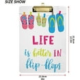 thumbnail image 3 of FMSHPON Flip Flops Summer Clipboard Hardboard Wood Nursing Clip Board and Pull for Standard A4 Letter 13x9 inches, 3 of 8