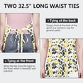 thumbnail image 6 of Yellow Lemon Fruit Berries White Pattern Apron-Garden Aprons for Women with Pockets-Cotton Linen Waterproof Kitchen Cooking Gardening Aprons Adjustable for Kitchen,Cooking,BBQ and Salon 33x27 Inch, 6 of 7