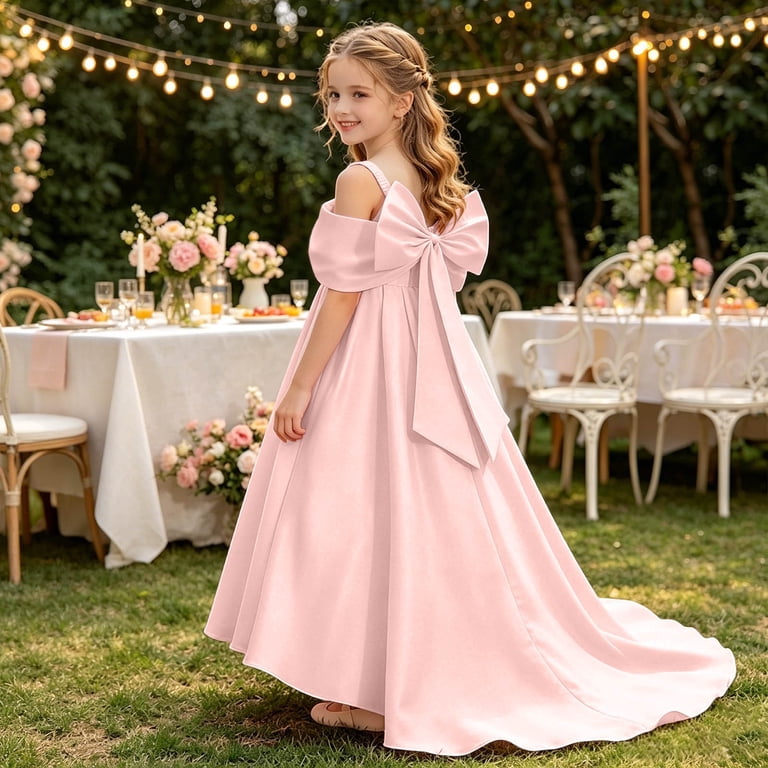 girls maxi dress size 10 Curuila Kids Toddler Girls Maxi Dress Floral Embroidery Crew Neck Sleeveless Elegant Fashion Comfort Dresses Pink Size 9-10 Years