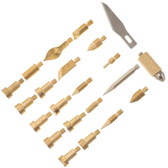 Raindrops Metal Pyrography Tips Set with Assorted Colors for Wood Burning and Drawing Crafts