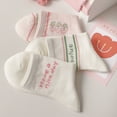 thumbnail image 2 of 5Pairs Womens Crew Socks Casual Cotton Cute Socks Fun Novelty Girl Thin Dress Floral Ankle Socks, 2 of 4