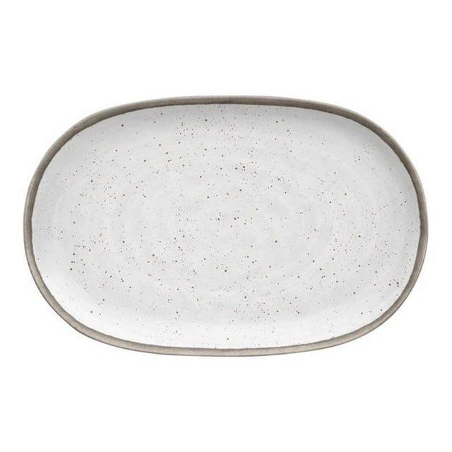 Plato ovalado TarHong, grande, blanco