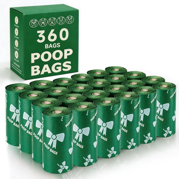 Large Dog Poop Bags,24 Rolls 360 Pcs Poop Bags for Dog, Completely Leak-Proof for Pet Waste Disposal