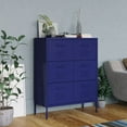 thumbnail image 1 of vidaXL Drawer Cabinet Navy Blue 80x35x101.5 cm Steel, 1 of 5
