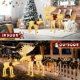 thumbnail image 2 of Walsunny 2-Piece 3D Lighted Christmas Reindeer Family with 170 Warm White LED Lights Festive Holiday Decoration, 2 of 7