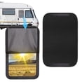 thumbnail image 2 of 2 Pcs RV Window Shade Cover 16x24.75 Inches - Black Sunshade Screen for Camper Travel Trailer Motorhome - UV Protection & Light Blocking - Easy Install with Velcro & Tape - Polyester Fabric - Flip Up, 2 of 7