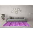 thumbnail image 3 of Ahgly Company Indoor Square Abstract Purple Modern Area Rugs, 3' Square, 3 of 4
