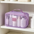 thumbnail image 5 of Dongrere Mesh Makeup Bag, Multi Pocket Lightweight Travel Cosmetic Organizer Pouch, Large Capacity Cosmetic Bag for Women Outdoor Use, Purple, 5 of 6