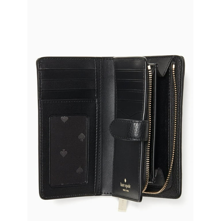Kate Spade Leila Medium Compact Bifold Wallet WLR00394 BLACK