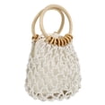 thumbnail image 2 of Pochette Tissée à Cordon Petit Sac en Filet de Coton Pochette de Plage d'Été, 2 of 5