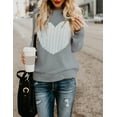 thumbnail image 4 of Cogild Women Cute Heart Sweaters Casual Crew Neck Pullover Cable Knitted Sweater, 4 of 6