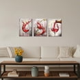 thumbnail image 2 of ZHONGYUTONG 3 Piece Wine Wall Art for Kitchen Gold Wine Pictures Dining Room Canvas Print Modern Artwork for Pub Bar Decor Framed (16.00" x 24.00" x 3PCS), 2 of 5
