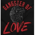 thumbnail image 2 of Gangster Of Love Funny Valentines Day Womens Slim Fit Graphic Tee Brisco Brands S, 2 of 5