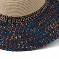 thumbnail image 5 of Roiihwy Summer Sun Beach Hats for Women, Wide Brim Straw Hats, Navy, Foldable Woven Sun Hat UV Protection on Clearence, 5 of 5
