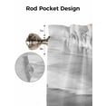 thumbnail image 7 of Curtain Valance for Windows,Boho Beach Waves Gray Gradient Kitchen Valances Rod Pocket Short Curtains,Summer Seaside Spray Window Treatment Panel for Bedroom Bathroom 54"x18", 7 of 7