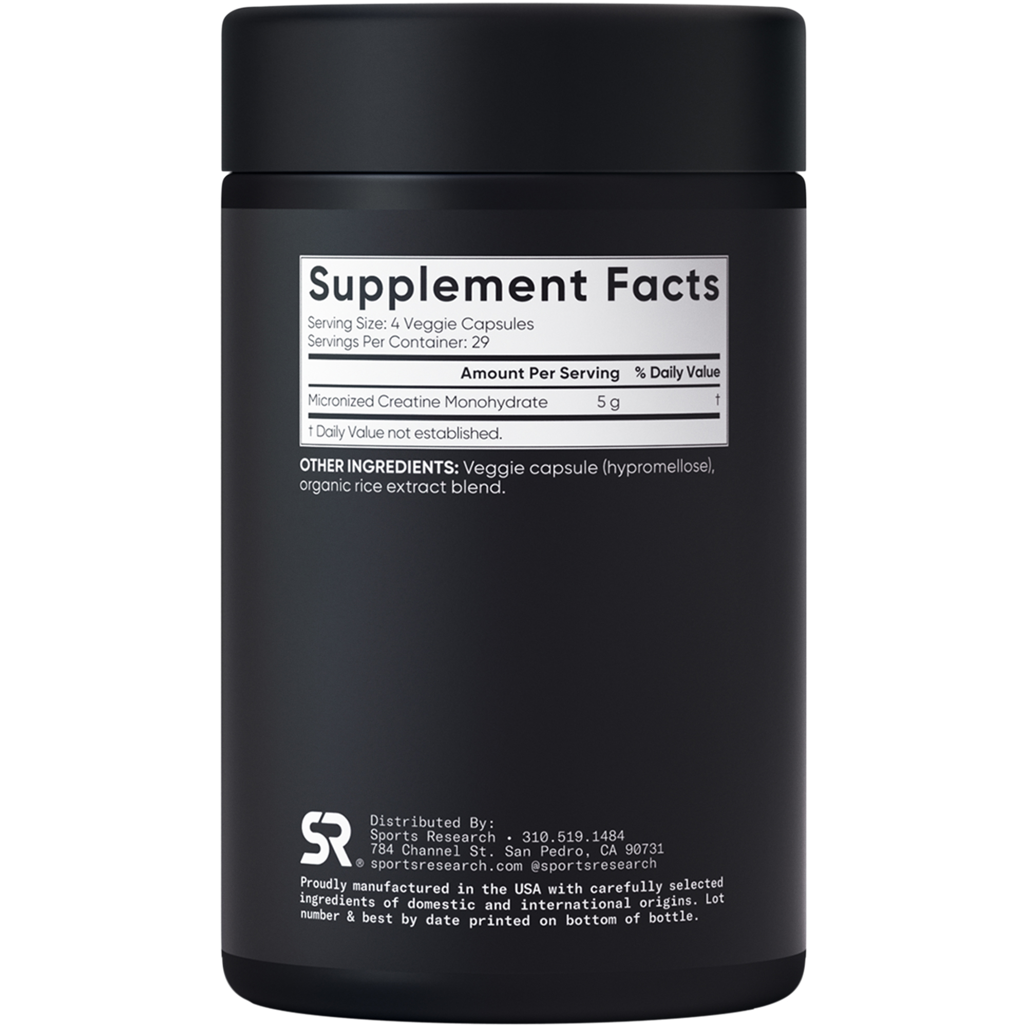 Sports Research Creatina Monohidrato 5000mg (116 cápsulas vegetales) 6