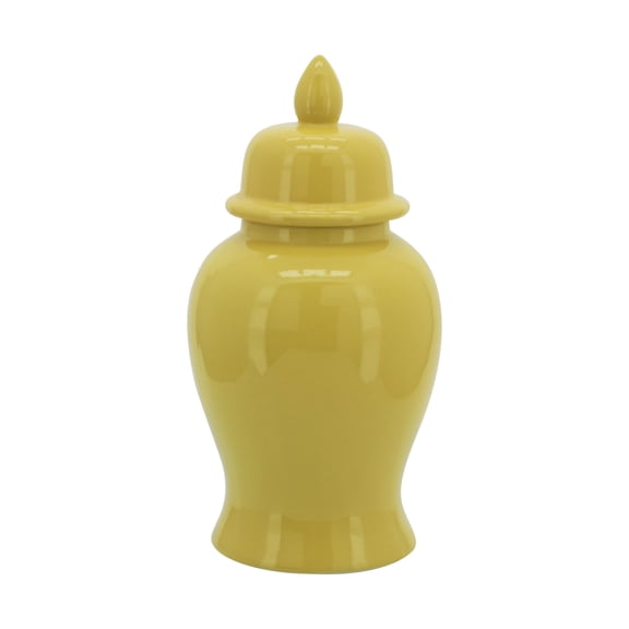 Sagebrook Home 14" Temple Jar, Yellow
