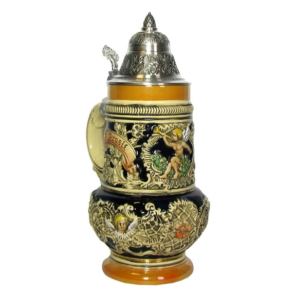 German Beer Stein Rokoko Angel's Stein 0.5 liter tankard, beer mug