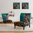 thumbnail image 3 of Designart "Artistic Colorful Painting Of Leopard" Upholstered Traditional Accent Chair and Arm Chair, 3 of 5