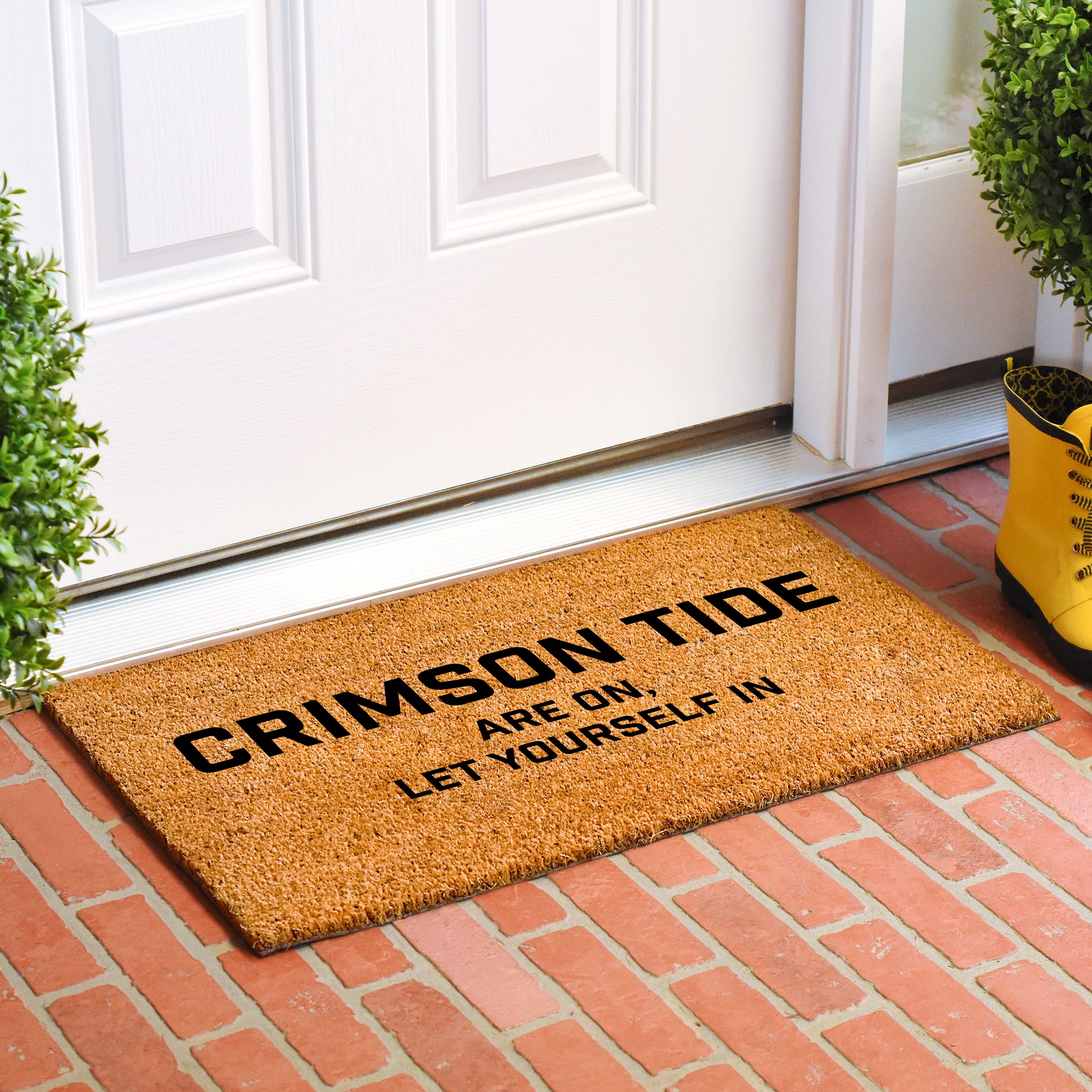 Calloway Mills 111811729 Crimson Tide are on, Let yourself in Doormat 17" x 29"