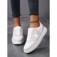 thumbnail image 2 of Sneakers Women's Sports Shoes Brown Casual Shoes Flat Skateboarding Shoes, 2 of 4