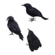 thumbnail image 1 of Cuervos con plumas negras de Halloween, decoración de cuervos artificiales aterradores hechos a mano de aspecto realista para fiestas, eventos, hogar, combinado, 1 of 8