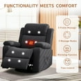 thumbnail image 4 of Lnsenfin Fauteuil Inclinable Pivotant à Bascule de Massage en Lin pour Salon, Noir, 4 of 6