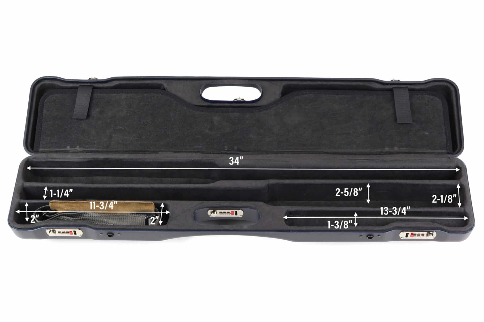 Negrini OU Ultra-Compact Takedown Sporting Two-Barrel Shotgun Case 32" - 16402LR-2C/6204