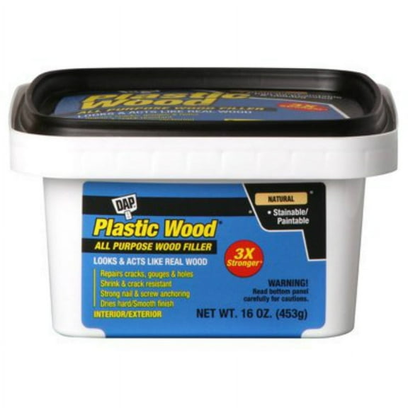 Plastic Wood 00529 High Quality Latex Based All-Purpose Wood Filler, 16 Oz, Each