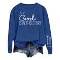 thumbnail image 4 of Women Crew Neck Pullover Womens Sweatshirt Oversized off The Shoulder Women's Letter Printed Casual Long Sleeved Pullover Round Neck Hooded Sweatshirt 1 Xxxl, 4 of 5