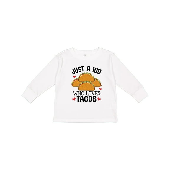 Inktastic Taco Lover Mexican Food Boys or Girls Long Sleeve Toddler T-Shirt